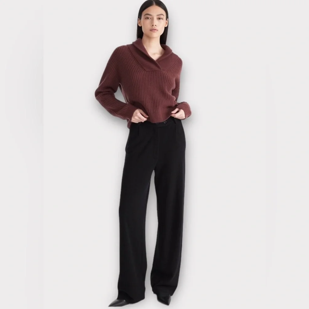 NakedCashmere Marcy Shawl Cashmere Sweater Currant (Size S)